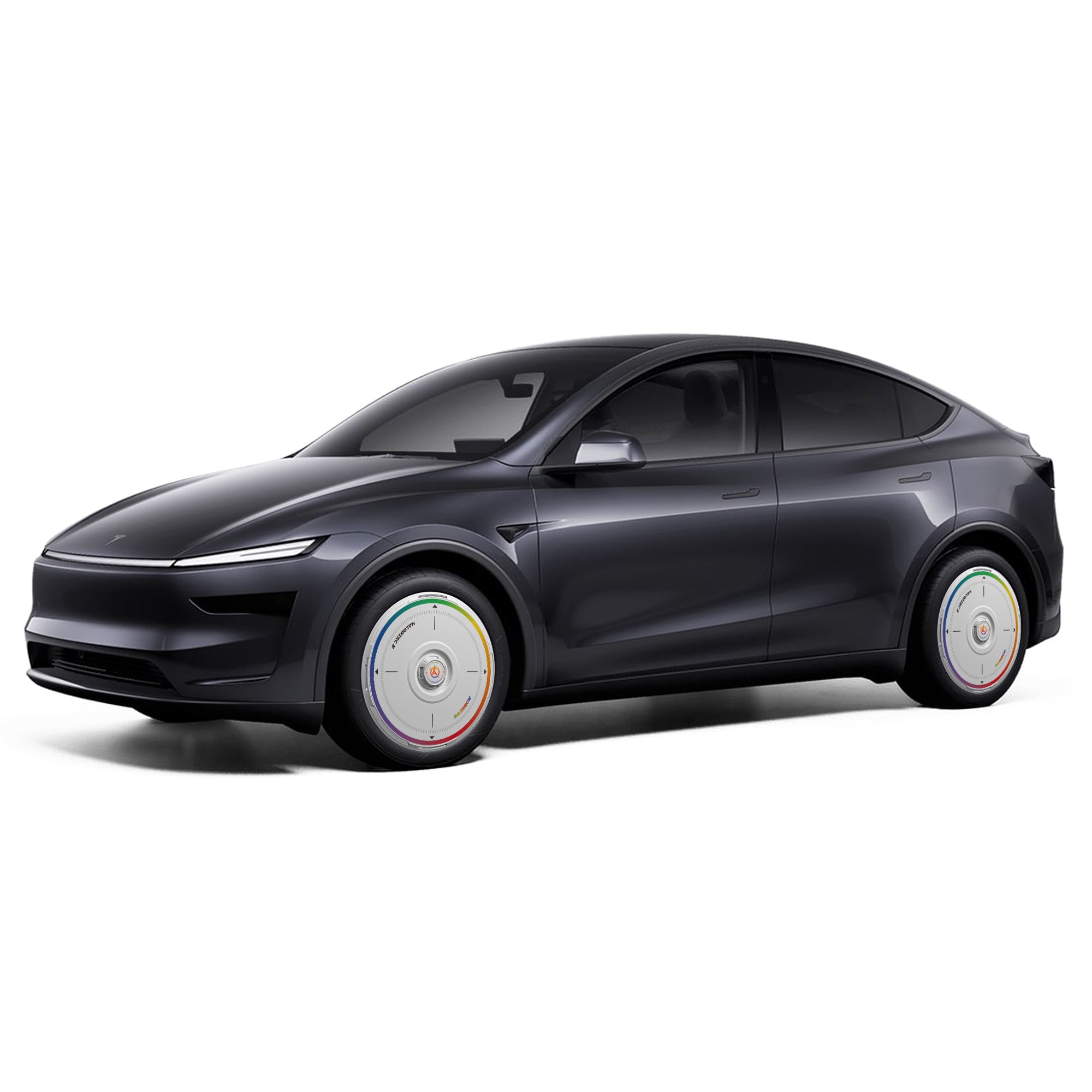 HALODISC 2 Wheel Covers for Tesla Model Y Juniper 20" Helix 2.0 Wheels丨Rainbow Road