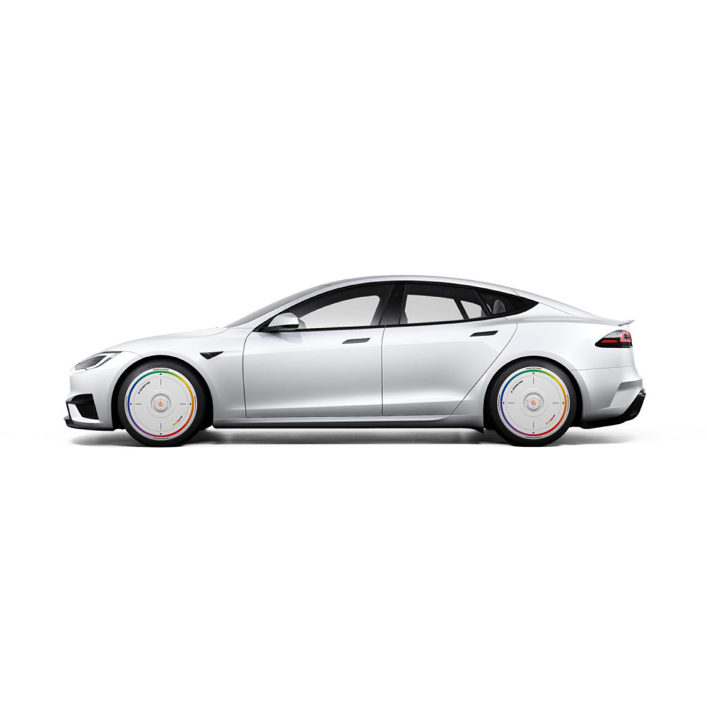 HALODISC 2 Wheel Covers for Tesla Model S 21" Turbine Wheels丨Rainbow Road