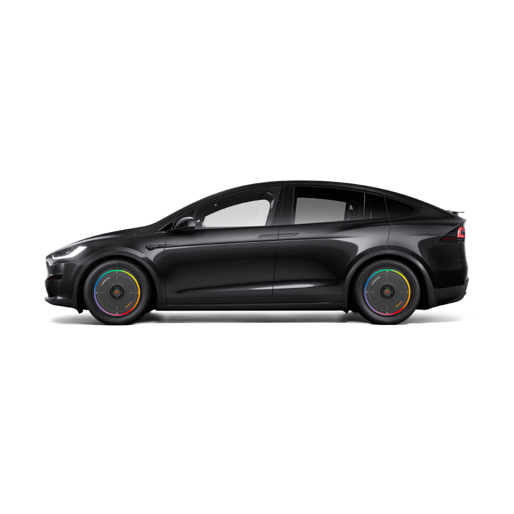 HALODISC 2 Wheel Covers for Tesla Model X 2016-2020 20" Wheels丨Rainbow Road