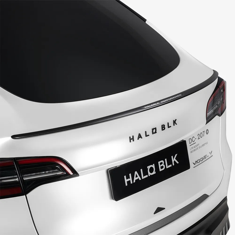 Carbon Fiber Rear Spoiler for Tesla Model Y - HALOBLK Store