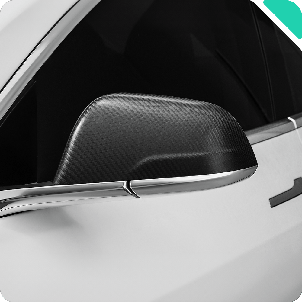 Carbon Fiber Side Mirror Caps for Tesla Model 3 - HALOBLK Store