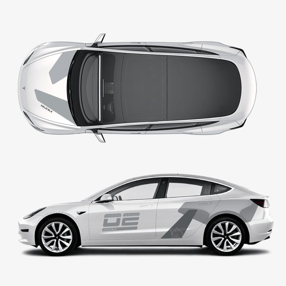 Custom Livery Sticker for Tesla Model 3 - HALOBLK Store