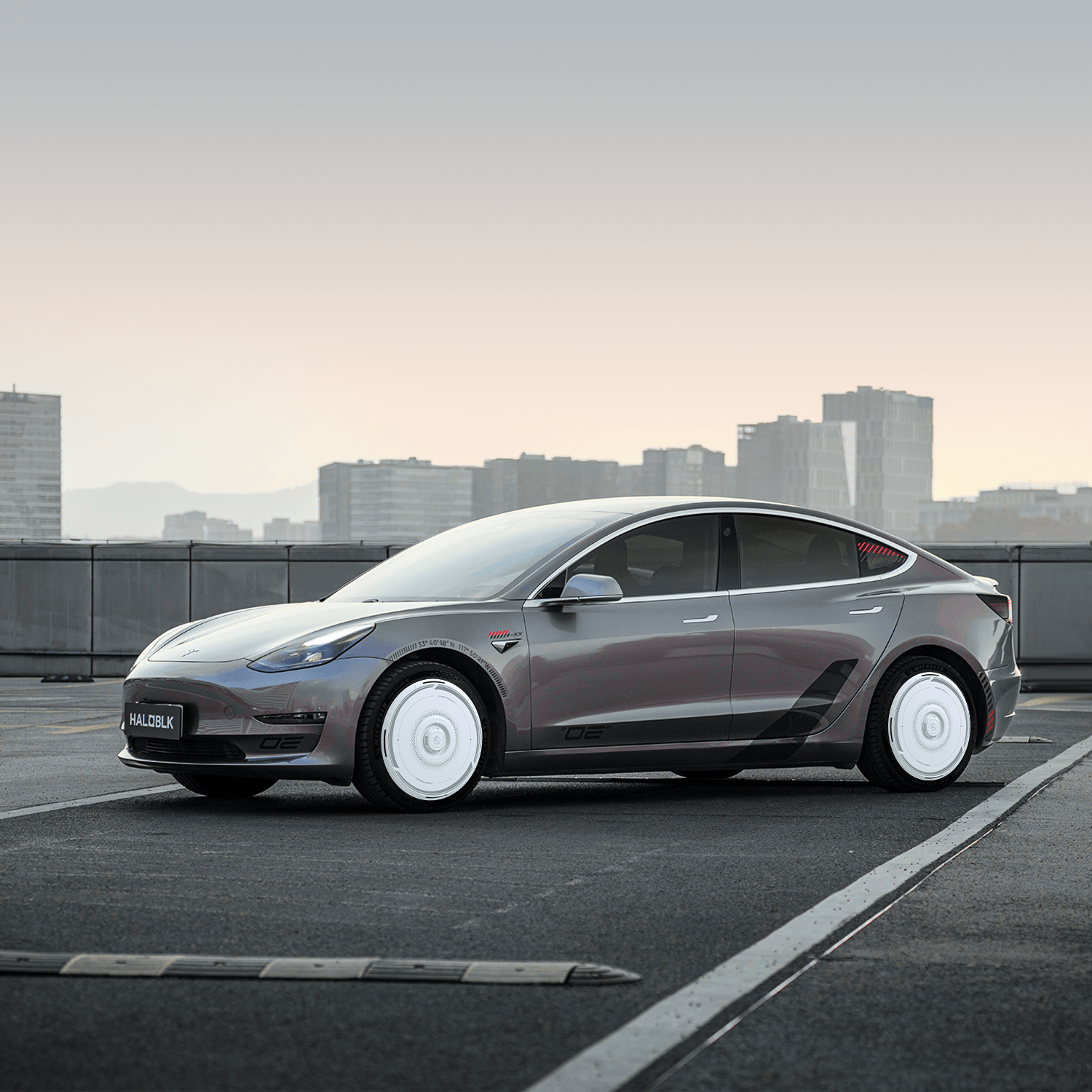 HALODISC 2 Wheel Covers for Tesla Model 3 2017 - 2023 18" Aero Wheels丨Cyber Track - HALOBLK Store