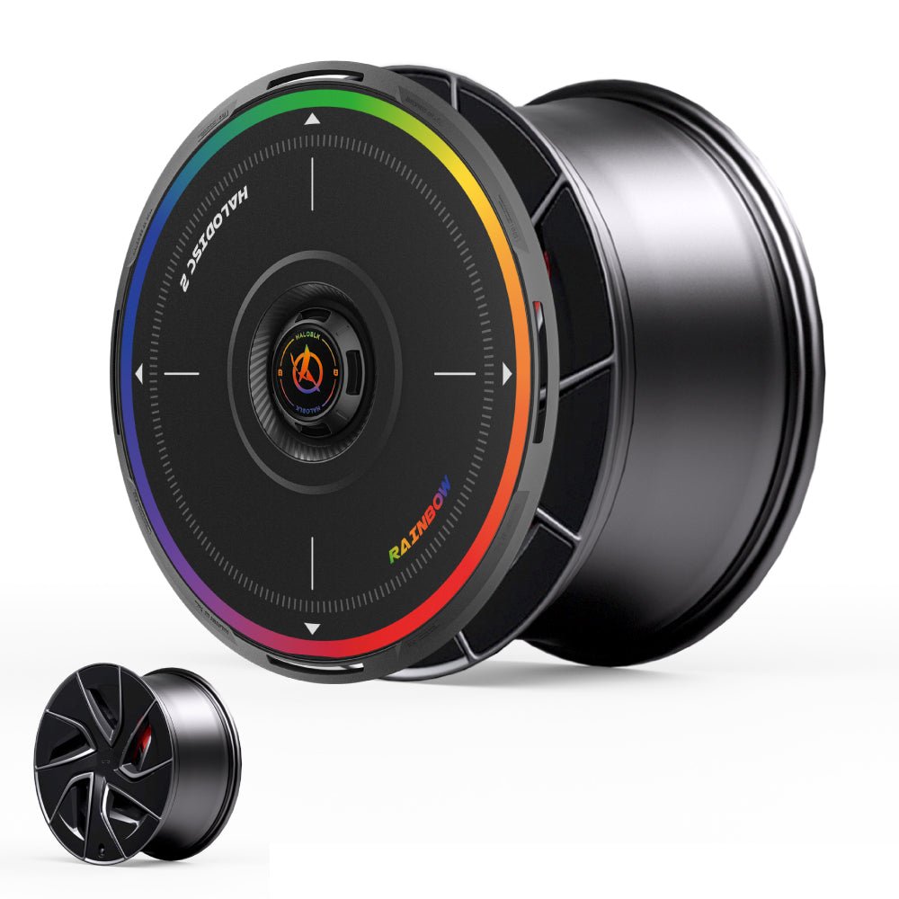 HALODISC 2 Wheel Covers for Tesla Model S 19" Magnetite Wheels丨Rainbow Road - HALOBLK Store