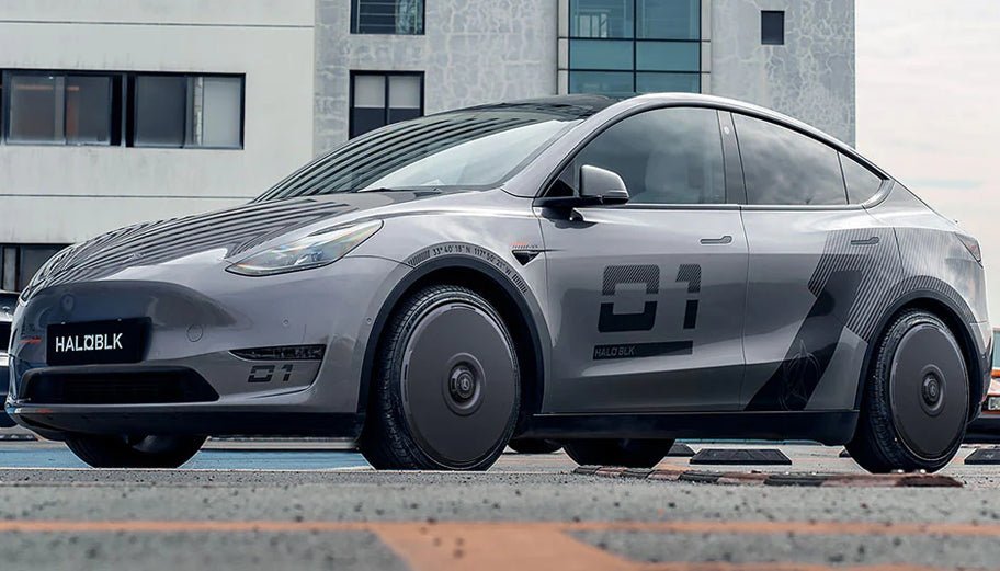 Upgrade Your Model Y with High-Quality Black Wheel Covers - HALOBLK Store