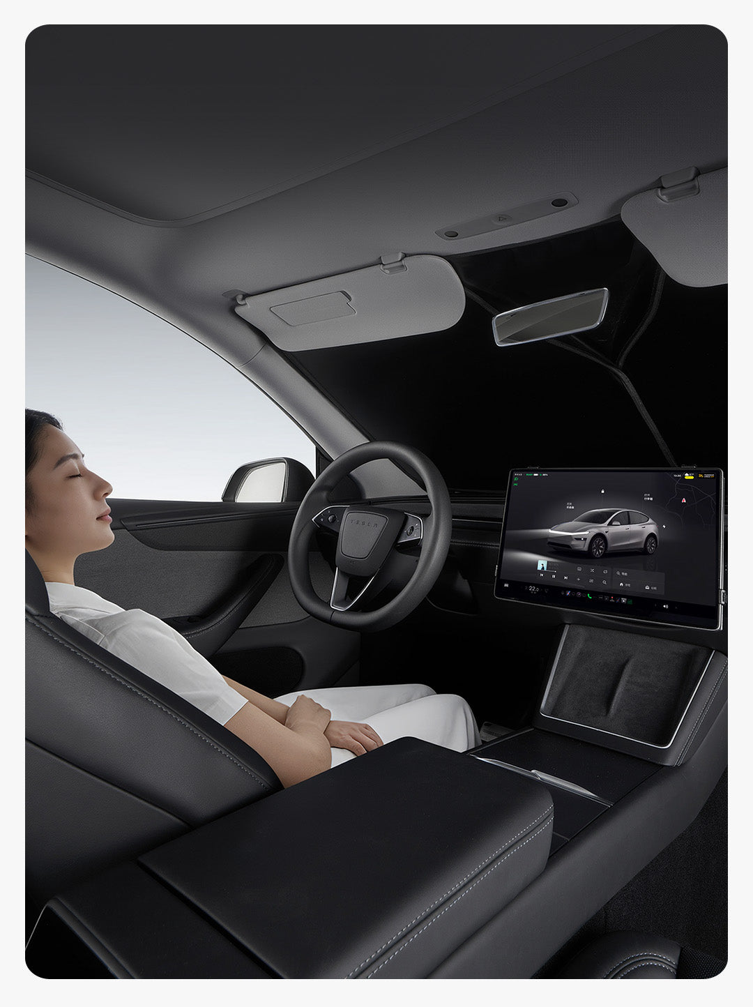 HALOBLK Windshield Sunshade-NASA Voyager 2 For Tesla