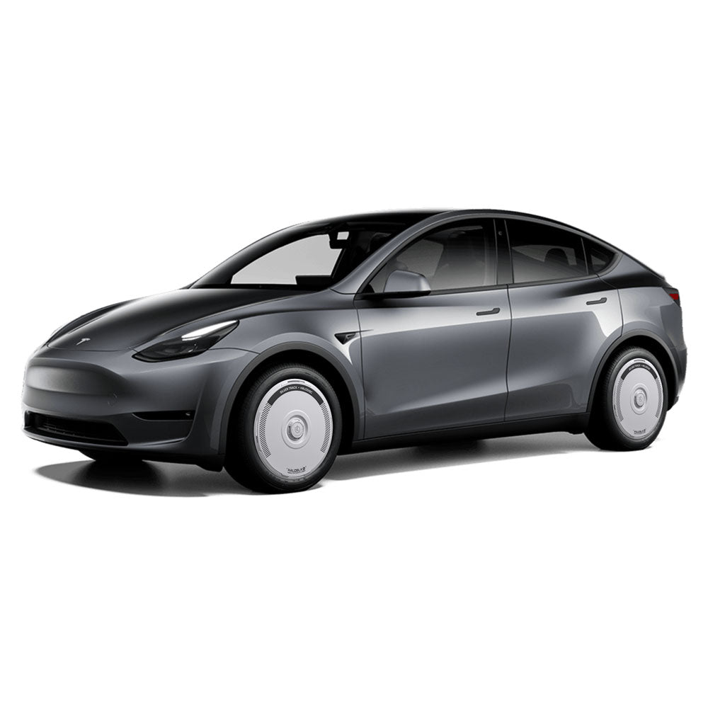 HALODISC 2 Wheel Covers for Tesla Model Y 19" Gemini Wheels丨Silver Track