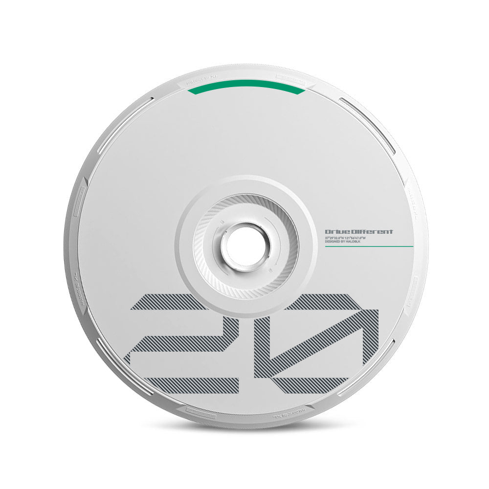 HALODISC 2 Replacement Wheel Covers for Tesla | Custom Number - White