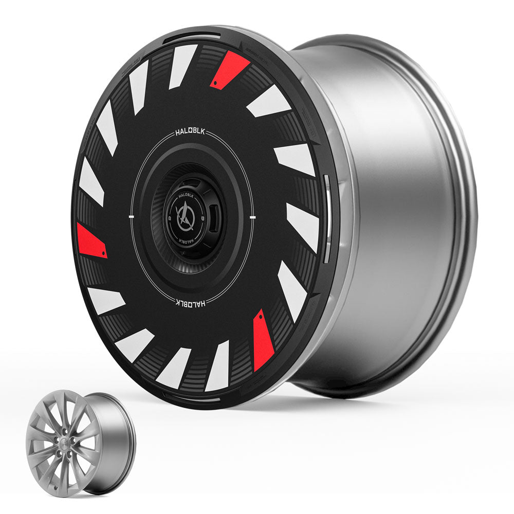 HALODISC 2 Wheel Covers for Tesla Model X 2016-2020  20" Staggered Wheels丨Turbo