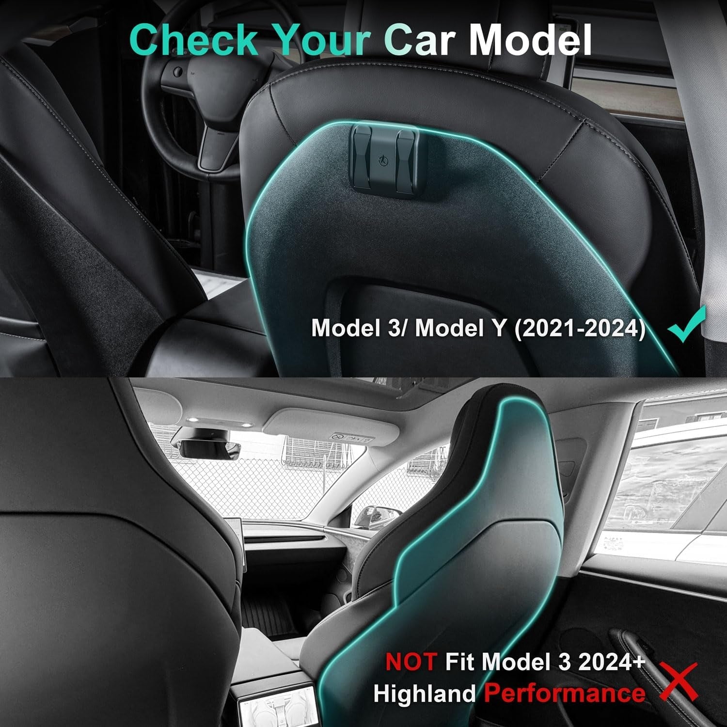 Car Seat Hooks for Tesla Model Y-2 Pack