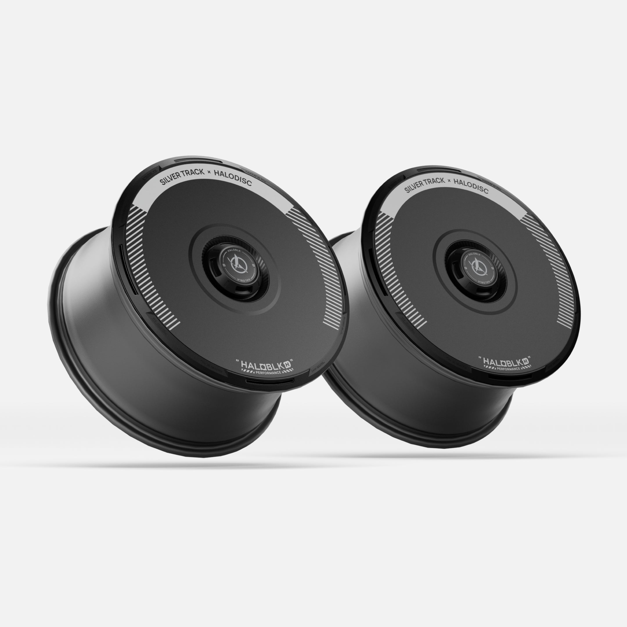 HALODISC 2 Silver Track | Set of 4 Wheel Covers for Tesla