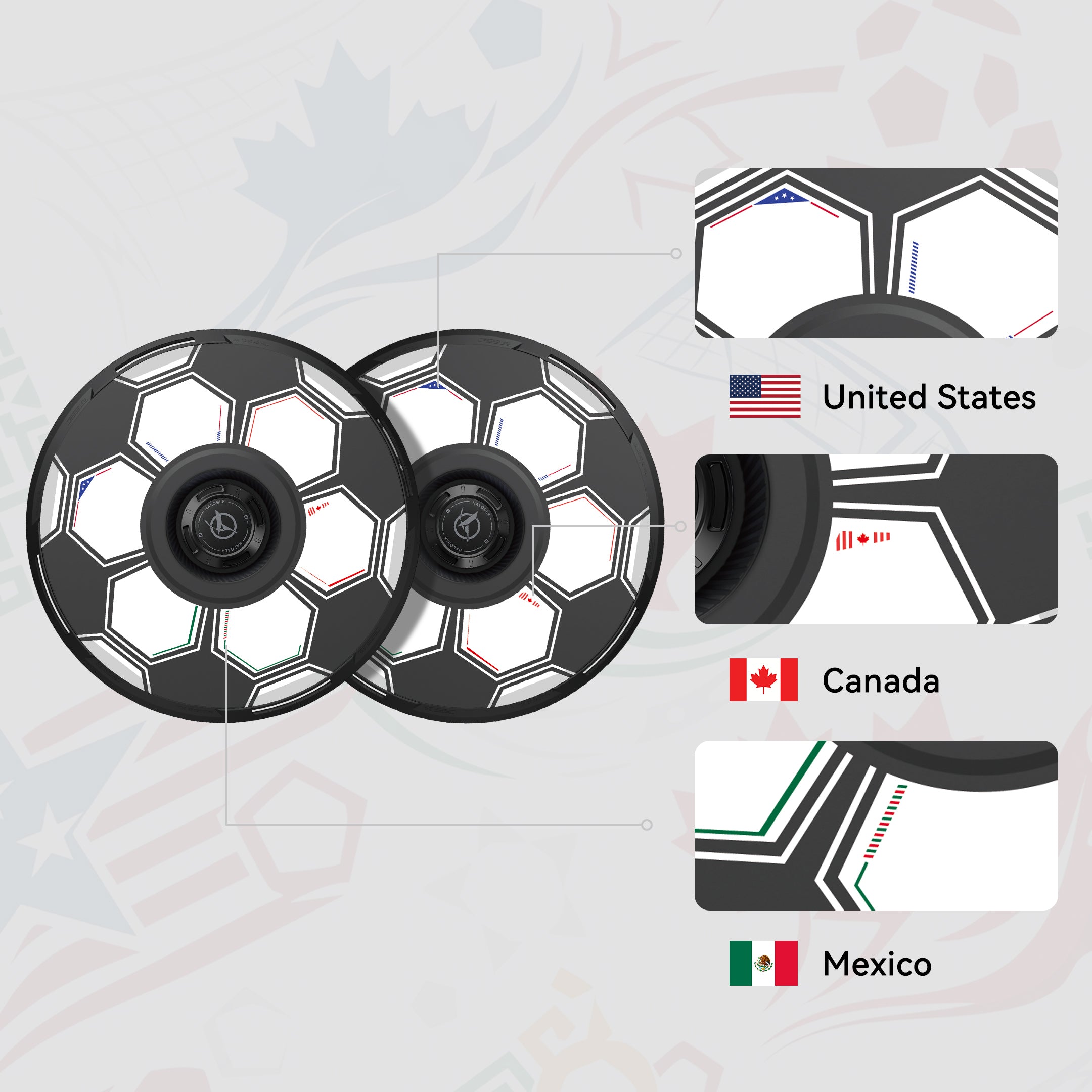 HALODISC 2 Football | Set of 4 Wheel Covers for Tesla