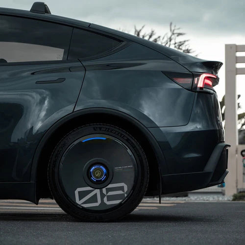 HALODISC 2 Custom Numbers - Black | Set of 4 Wheel Covers for Tesla