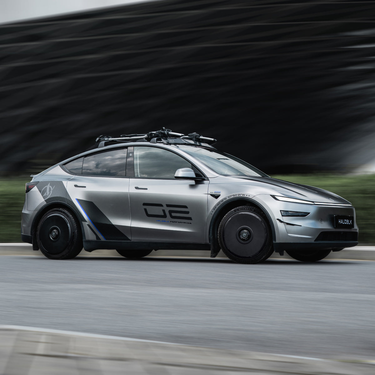 Black Tesla Wheel Covers: HALODISC 2 RTP | HALOBLK