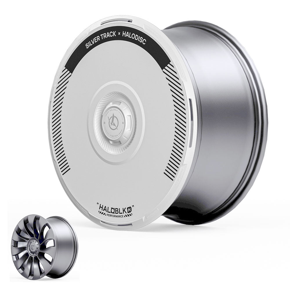 HALODISC 2 Wheel Covers for Tesla Model Y 21" Überturbine Wheels丨Silver Track