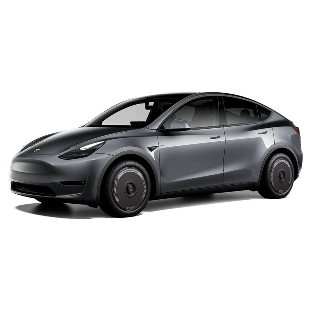 HALODISC 2 Wheel Covers for Tesla Model Y 19" Gemini Wheels丨Silver Track