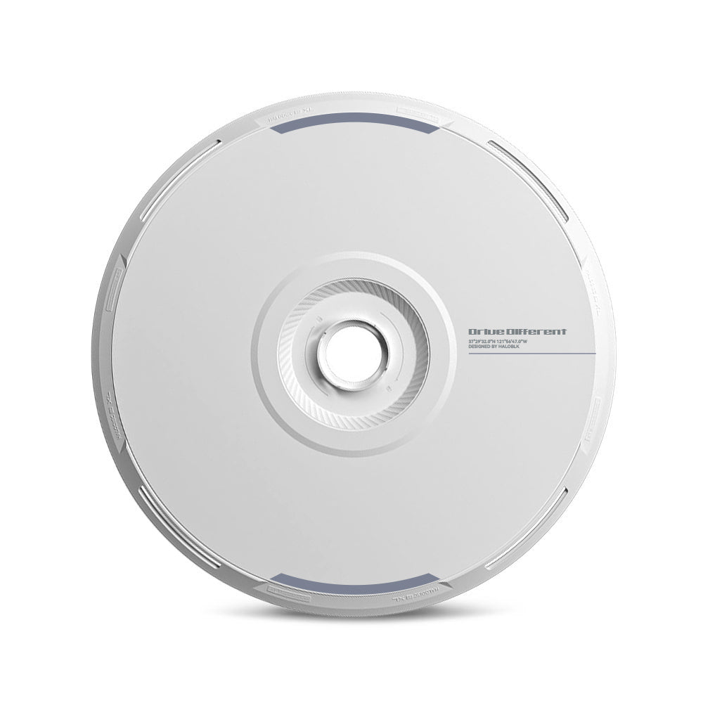 HALODISC 2 Replacement Wheel Covers for Tesla | Custom Number - White