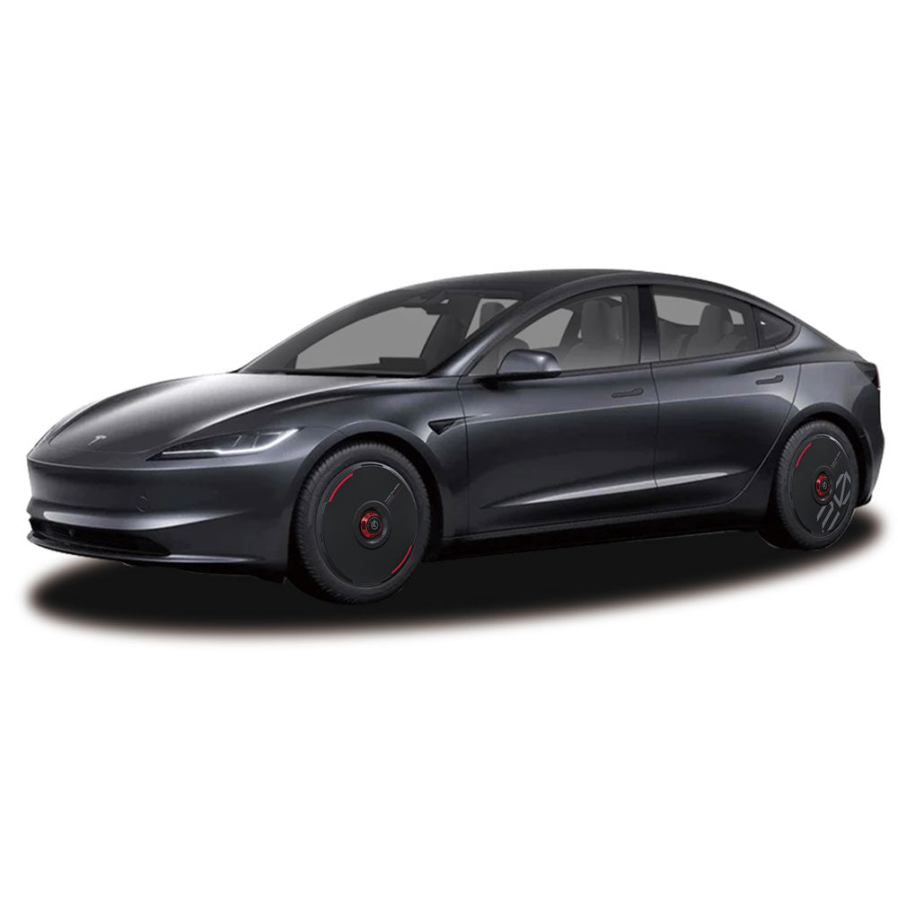 HALODISC 2 Wheel Covers for Tesla |  Custom Numbers-Black