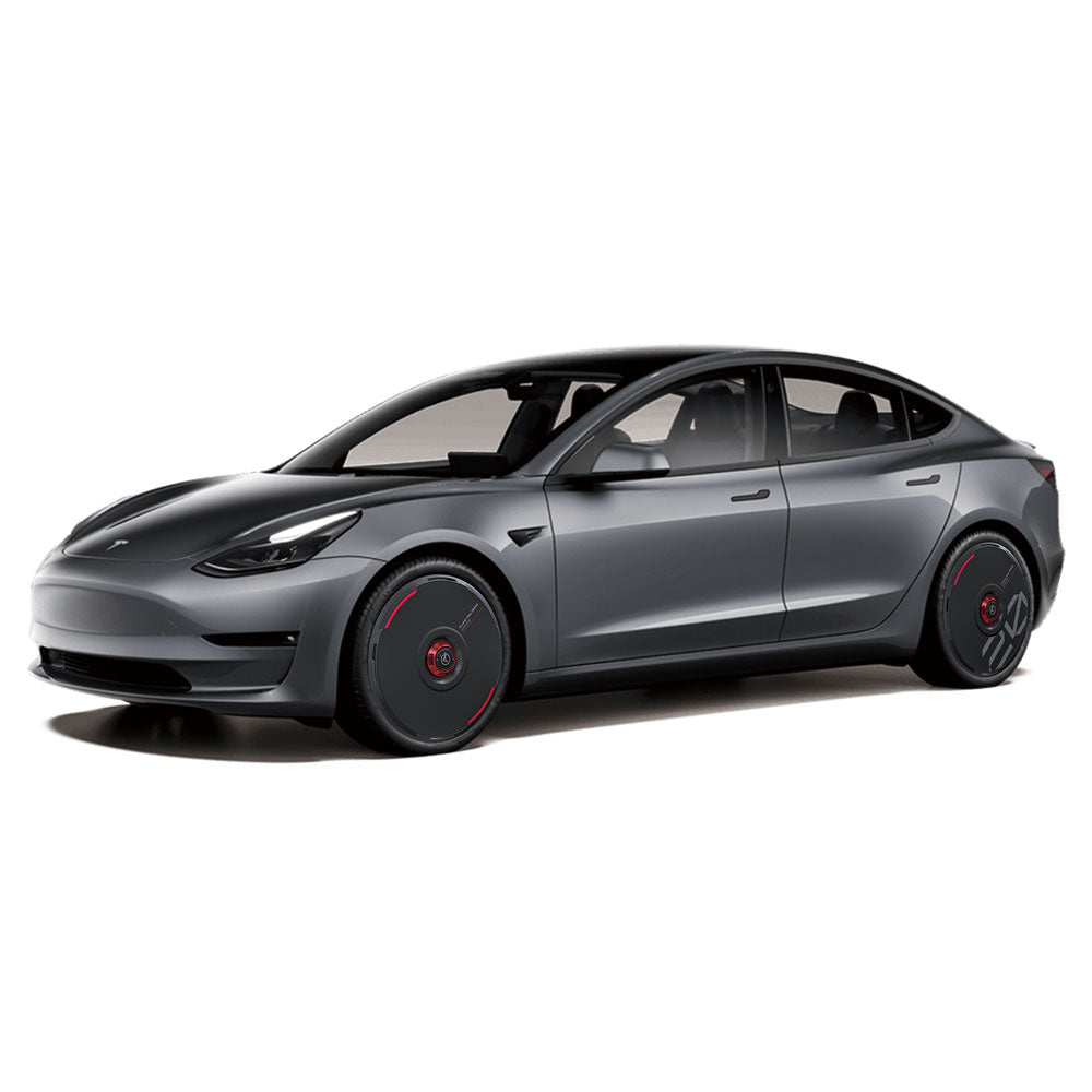 HALODISC 2 Wheel Covers for Tesla |  Custom Numbers-Black