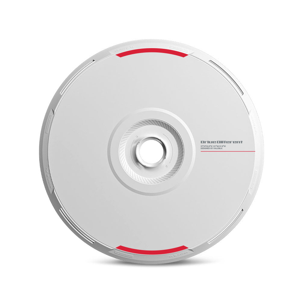HALODISC 2 Replacement Wheel Covers for Tesla | Custom Number - White