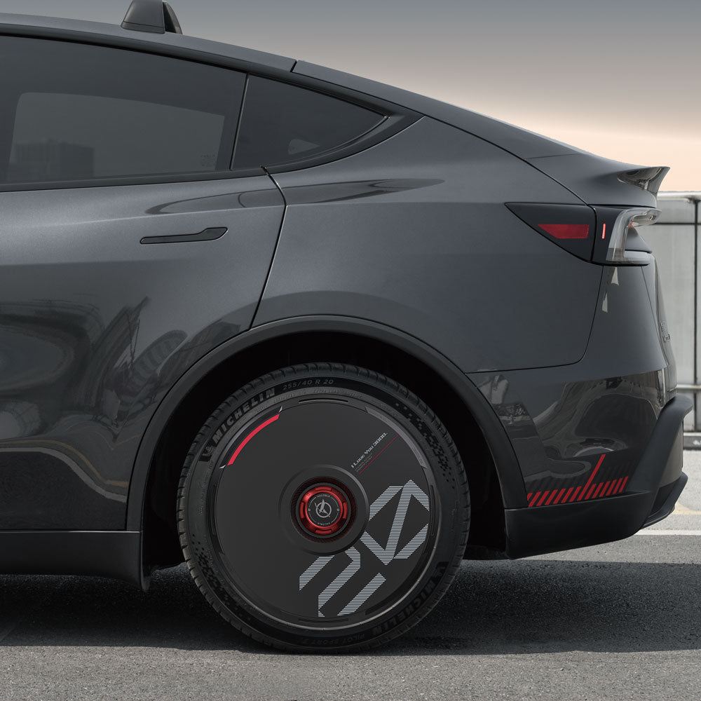 HALODISC 2 Wheel Covers for Tesla |  Custom Numbers-Black