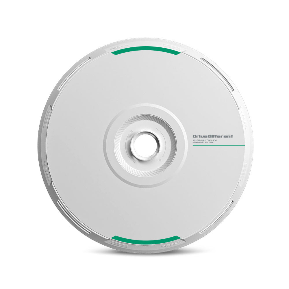 HALODISC 2 Replacement Wheel Covers for Tesla | Custom Number - White
