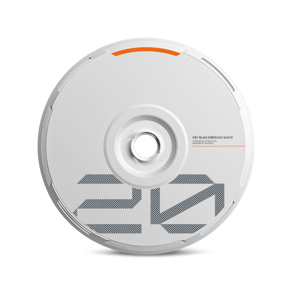HALODISC 2 Replacement Wheel Covers for Tesla | Custom Number - White