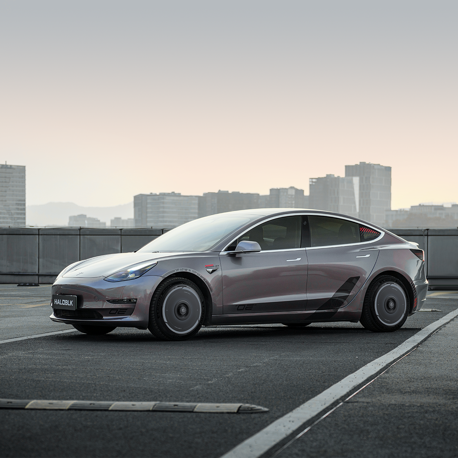 HALODISC 2 Wheel Covers for Tesla Model 3 2017-2023 18" Aero Wheels丨Cyber Track