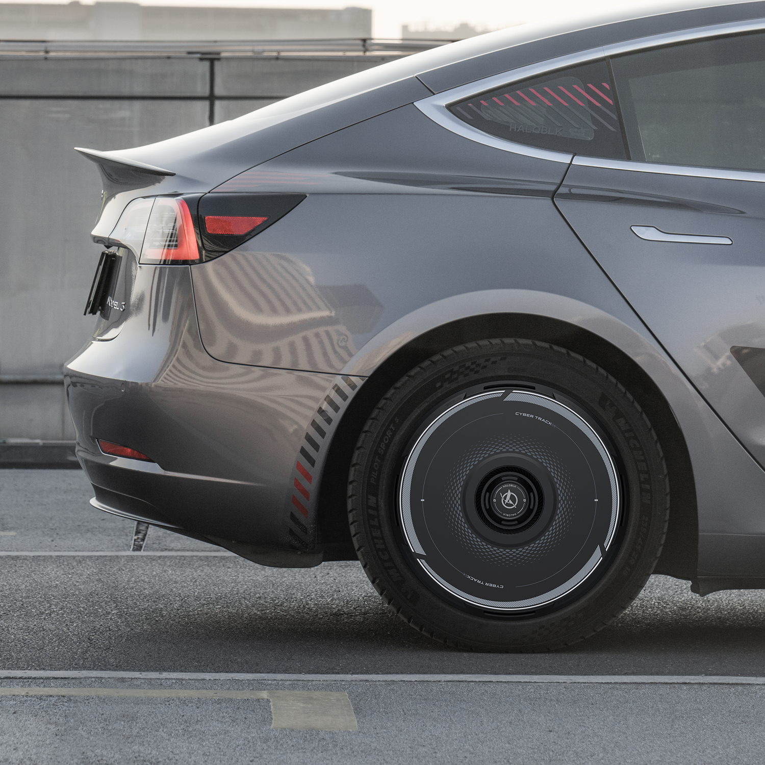 HALODISC 2 Wheel Covers for Tesla Model 3 2017-2023 18" Aero Wheels丨Cyber Track