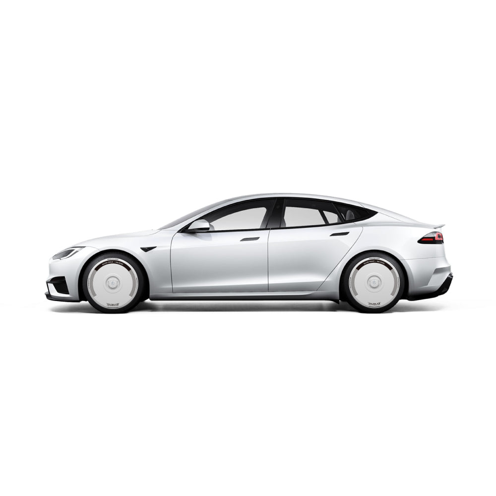 HALODISC 2 Wheel Covers for Tesla Model S 19" Tempest Wheels丨Silver Track