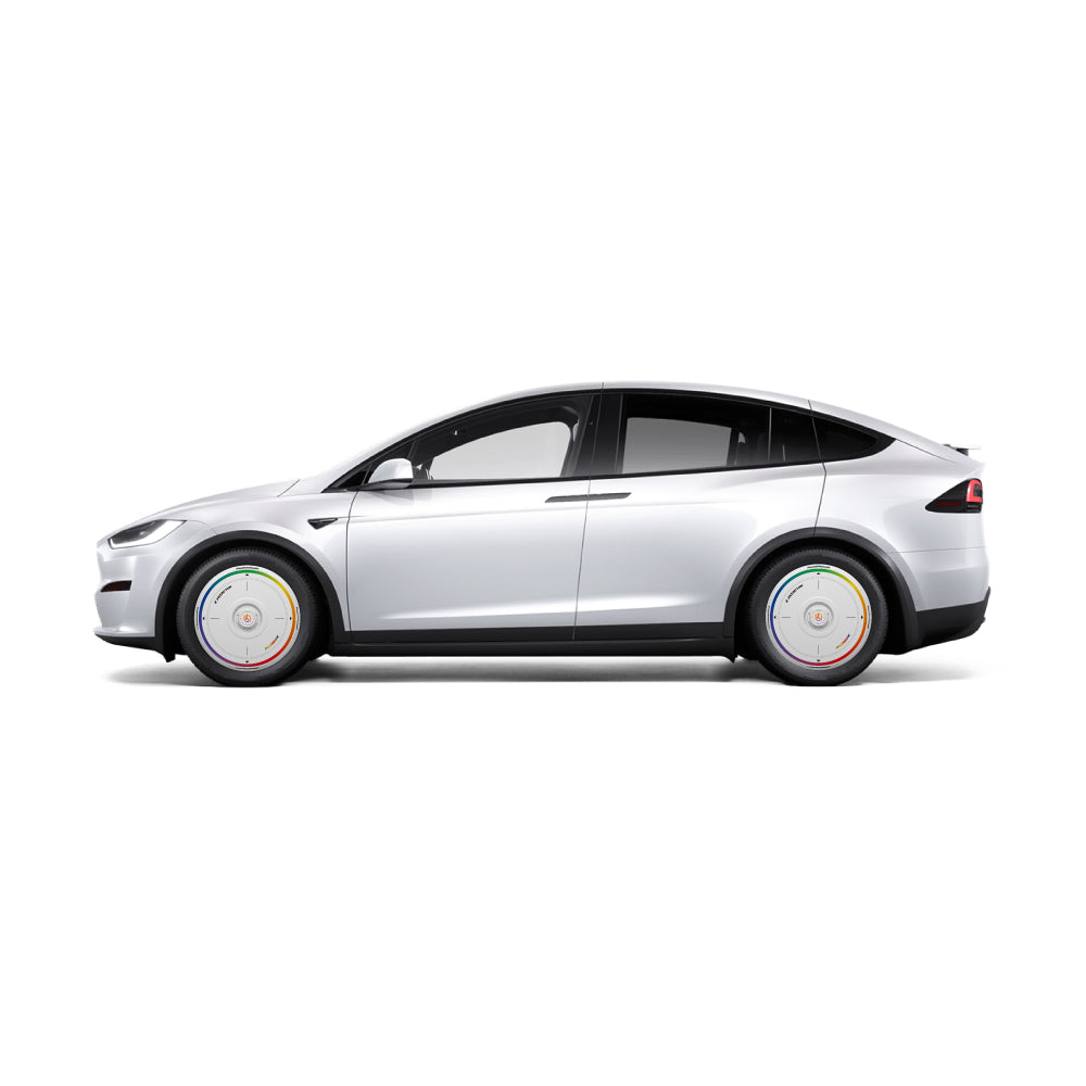 HALODISC 2 Wheel Covers for Tesla Model X 2016-2020 20" Wheels丨Rainbow Road