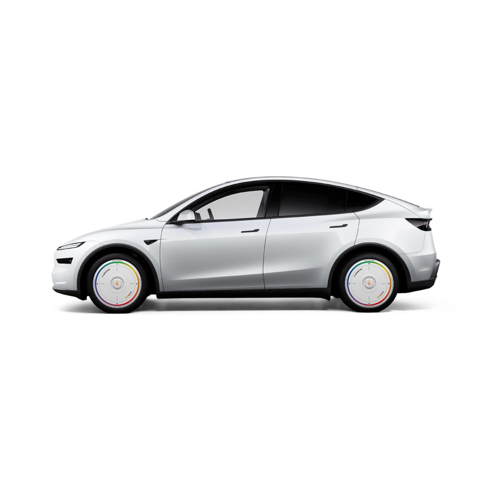 HALODISC 2 Wheel Covers for Tesla Model Y Juniper 20" Helix 2.0 Wheels丨Rainbow Road