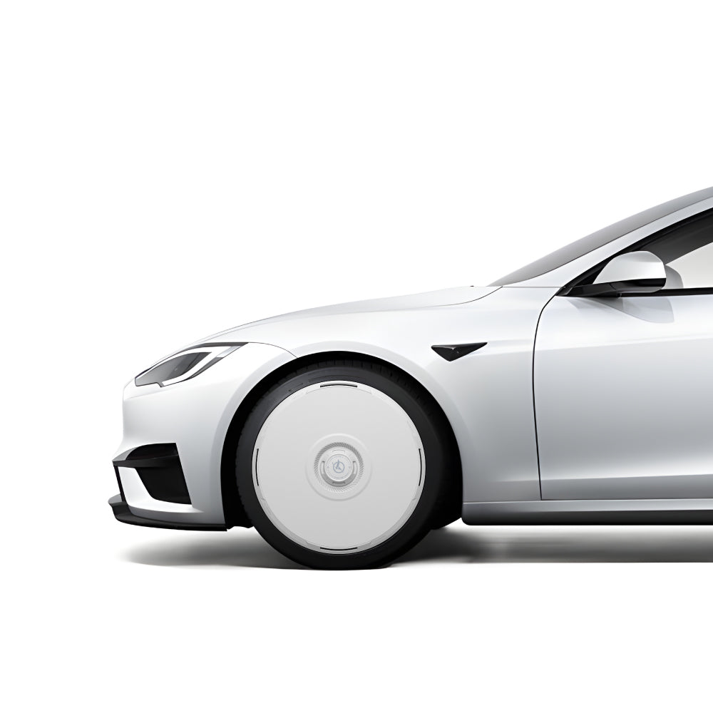 HALODISC 2 RTP - White | Set of 4 Wheel Covers for Tesla