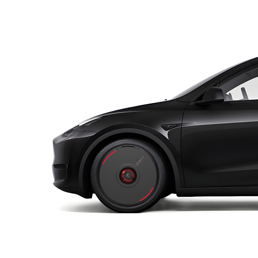 HALODISC 2 Custom Numbers - Black | Set of 4 Wheel Covers for Tesla