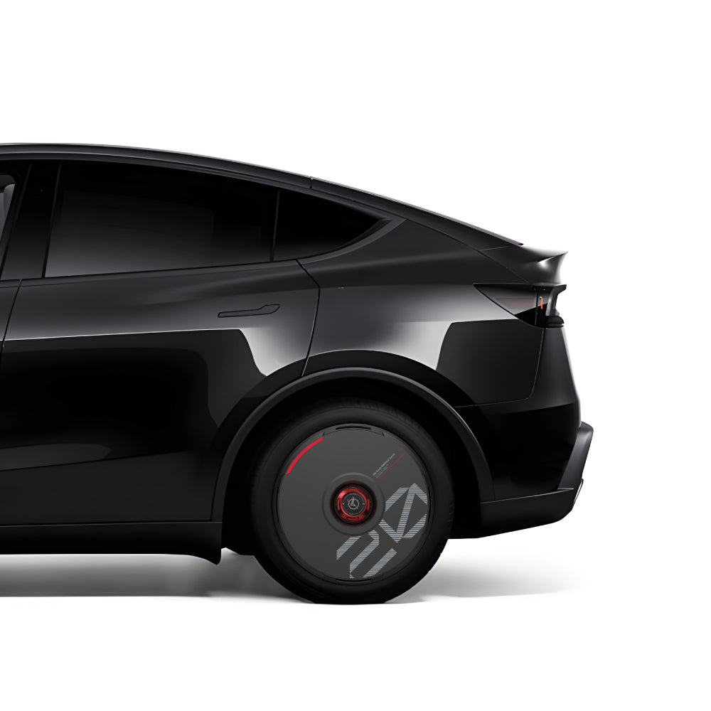 HALODISC 2 Custom Numbers - Black | Set of 4 Wheel Covers for Tesla