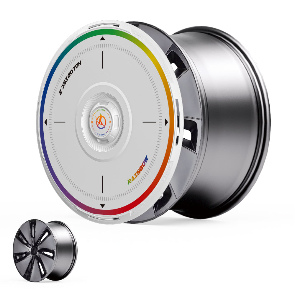 HALODISC 2 Wheel Covers for Tesla Model 3 Highland 18" Photon Wheels丨Rainbow Road