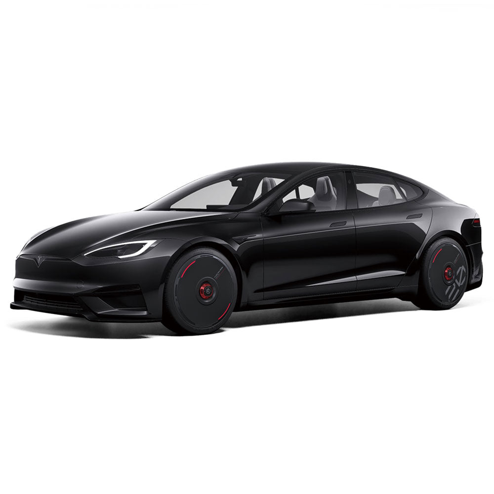HALODISC 2 Wheel Covers for Tesla |  Custom Numbers-Black