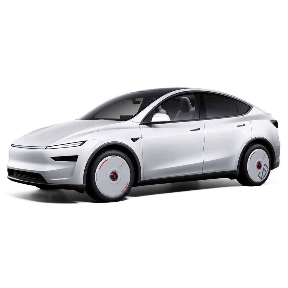 HALODISC 2 Wheel Covers for Tesla | Custom Numbers-White