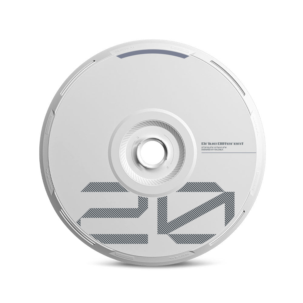 HALODISC 2 Replacement Wheel Covers for Tesla | Custom Number - White