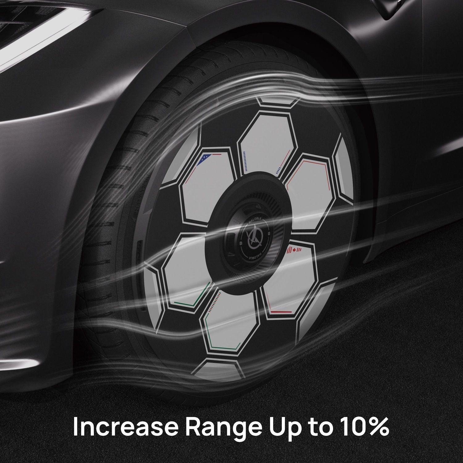 HALODISC 2 Football | Set of 4 Wheel Covers for Tesla