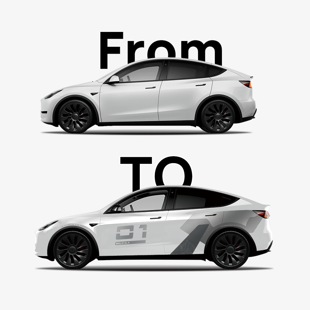 Custom Livery Sticker for Tesla Model Y Juniper - HALOBLK Store