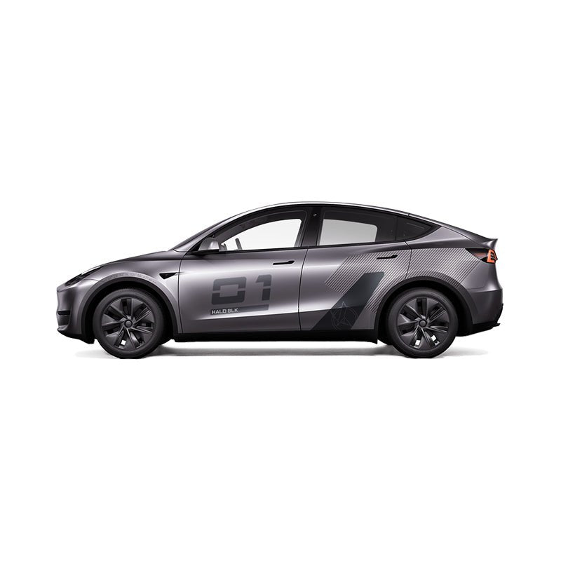 Custom Printable Vinyl Wrap for Tesla Model Y - Gunmetal Gray - HALOBLK Store