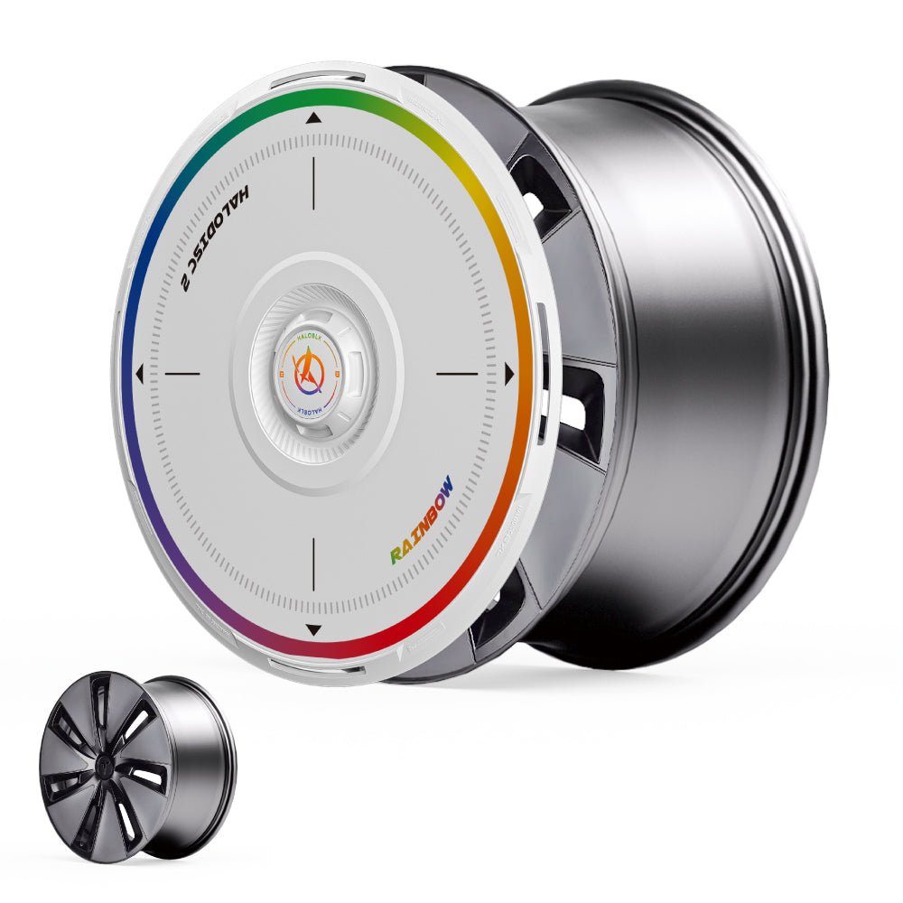 HALODISC 2 Wheel Covers for Tesla Model 3 Highland 18" Photon Wheels丨Rainbow Road - HALOBLK Store