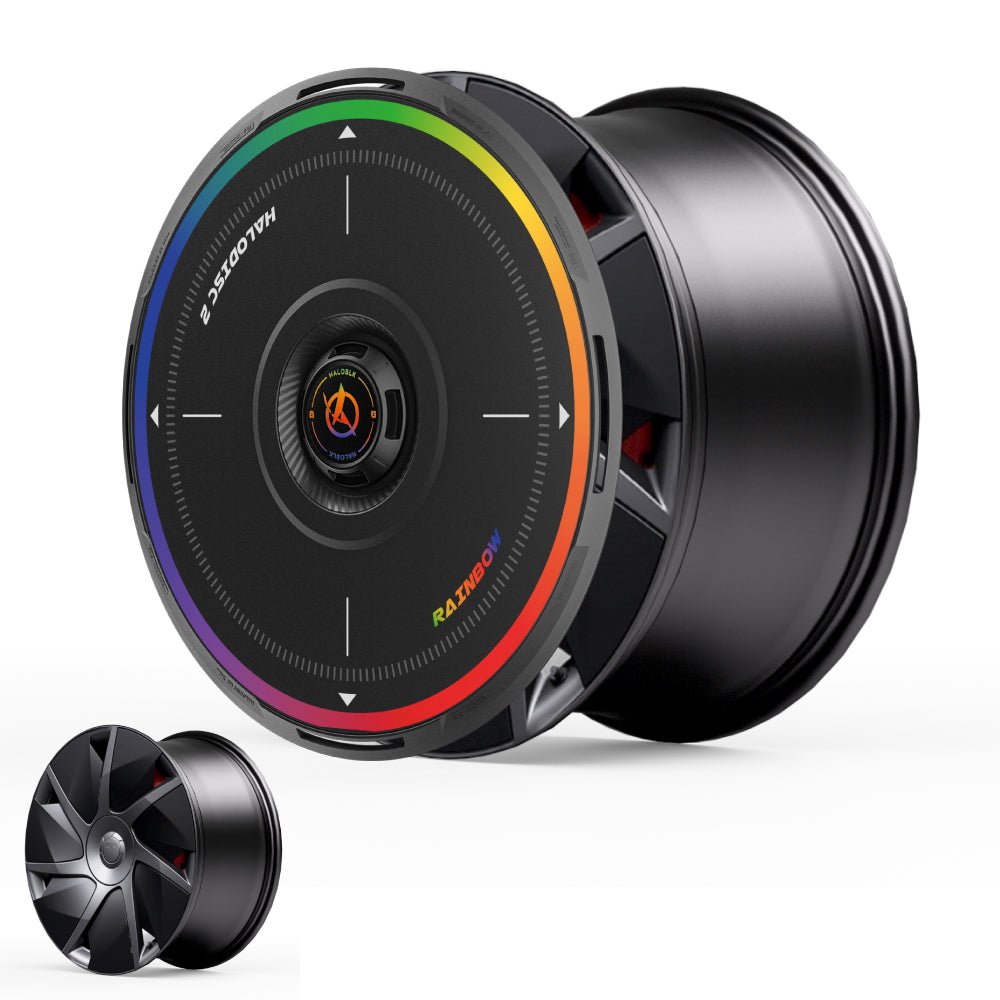 HALODISC 2 Wheel Covers for Tesla Model S 21" Velarium Wheels丨Rainbow Road - HALOBLK Store